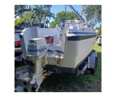 Mac 26X 2002 70 HP Johnson Galvanized Trailer